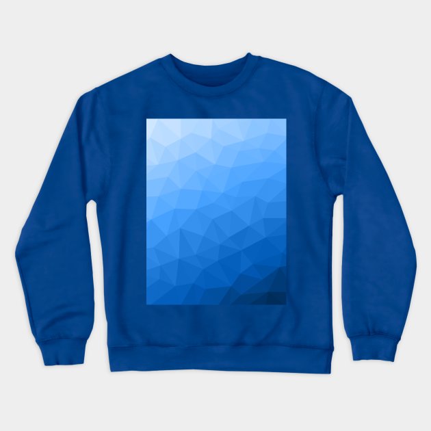 Light blue gradient geometric mesh pattern Triangle Crewneck Sweatshirt by PLdesign